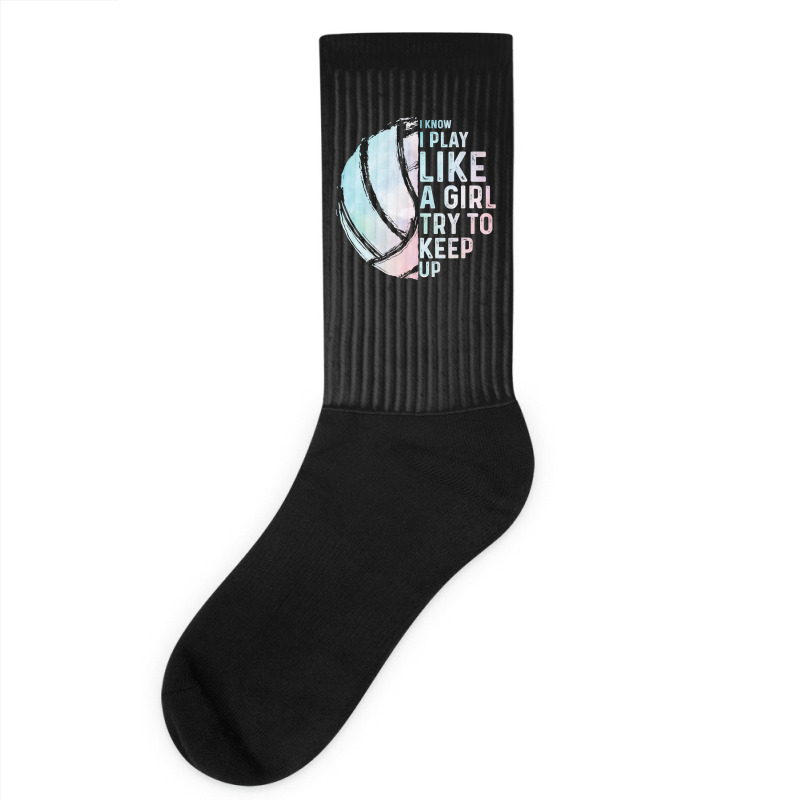 Volleyball Sport Lover Funny Volleyball Design Girls Women Youth Teen  Socks | Artistshot