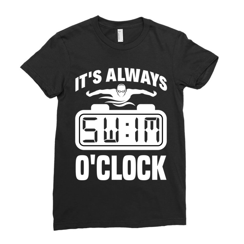 Artistic Synchronized Swimming It's Always Swim O'clock Ladies Fitted T-Shirt by TresaHollen | Artistshot