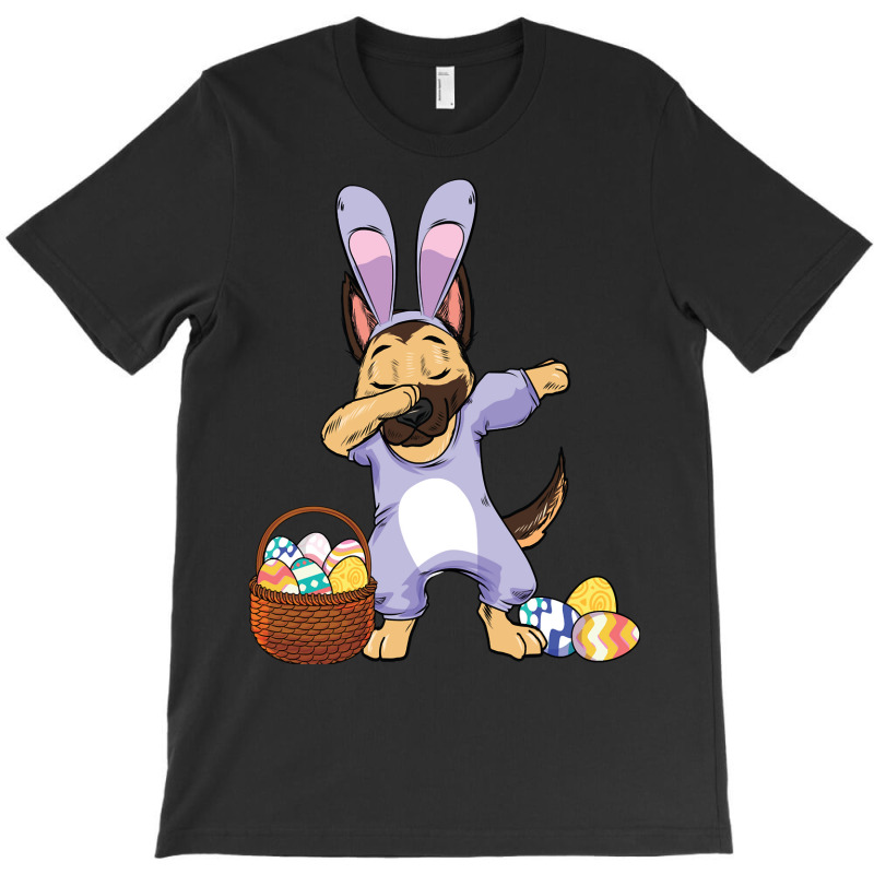 German Shepherd K9 Dog Dabbing Easter Bunny German Shepherd Girls Paw  T-shirt | Artistshot