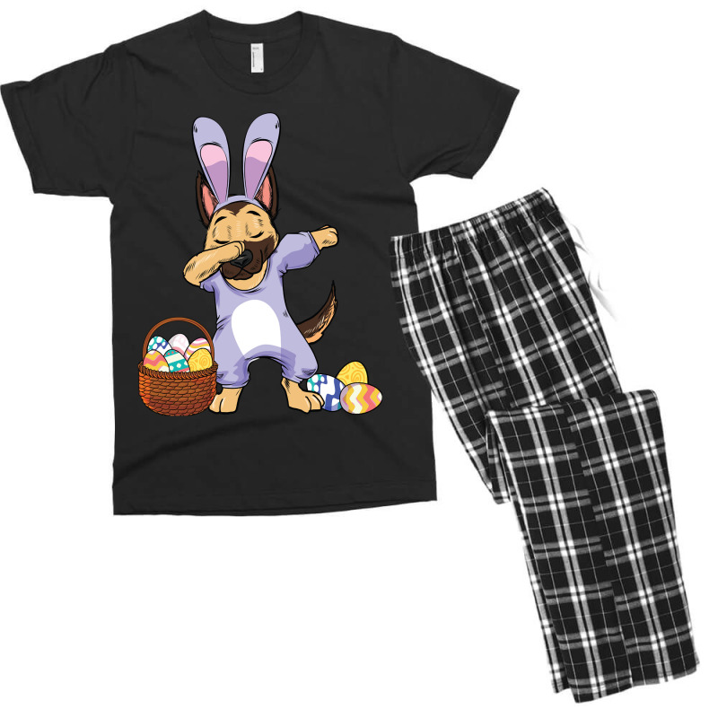 German Shepherd K9 Dog Dabbing Easter Bunny German Shepherd Girls Paw  Men's T-shirt Pajama Set | Artistshot