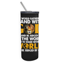 Jesus Christ Christian Lion Jesus Cross Id Rather Stand With God Knigh Skinny Tumbler | Artistshot