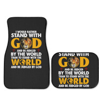 Jesus Christ Christian Lion Jesus Cross Id Rather Stand With God Knigh Full Set Car Mats | Artistshot