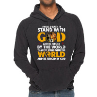 Jesus Christ Christian Lion Jesus Cross Id Rather Stand With God Knigh Vintage Hoodie | Artistshot