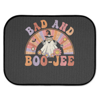 Retro Groovy Bad And Boo Jee Floral Ghost Halloween Hippie Rear Car Mat | Artistshot