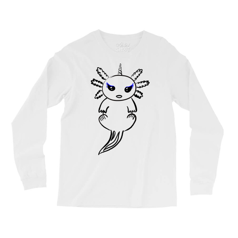 Coloring Book Axolotlcorn Relaxing-g0dgh Long Sleeve Shirts by JessyTee01 | Artistshot