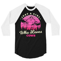 Cow Mooey Girl Loves Cows Classic Cows Heifer Daisy Cattle 3/4 Sleeve Shirt | Artistshot