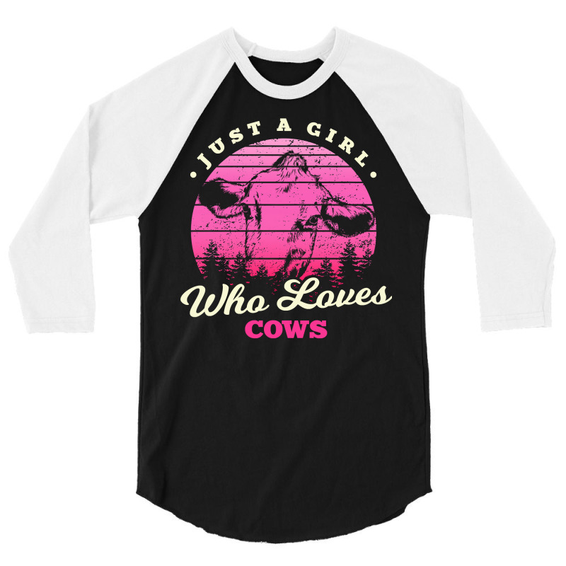 Cow Mooey Girl Loves Cows Classic Cows Heifer Daisy Cattle 3/4 Sleeve Shirt | Artistshot