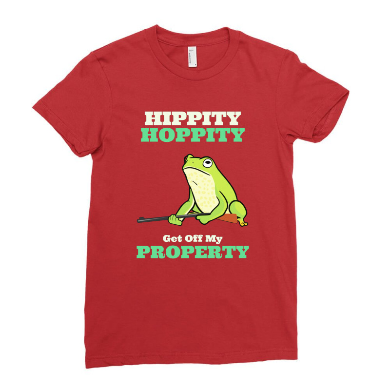 Hippity Hoppity Abolish Private Property Ladies Fitted T-Shirt by adore | Artistshot