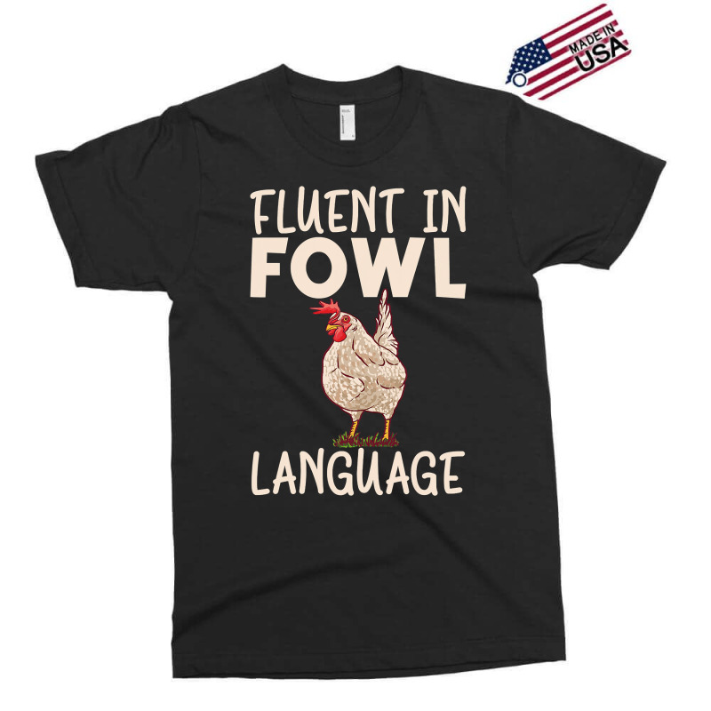 Chicken Chick Fluent In Fowl Language Hen Chicken Lover 80 Rooster Hen Exclusive T-shirt | Artistshot