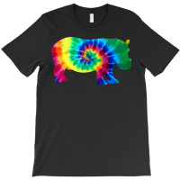 Hippopotamus Hippo Tie Dye Vintage Hippie Hippopotamus Lover 216 Hippo T-shirt | Artistshot