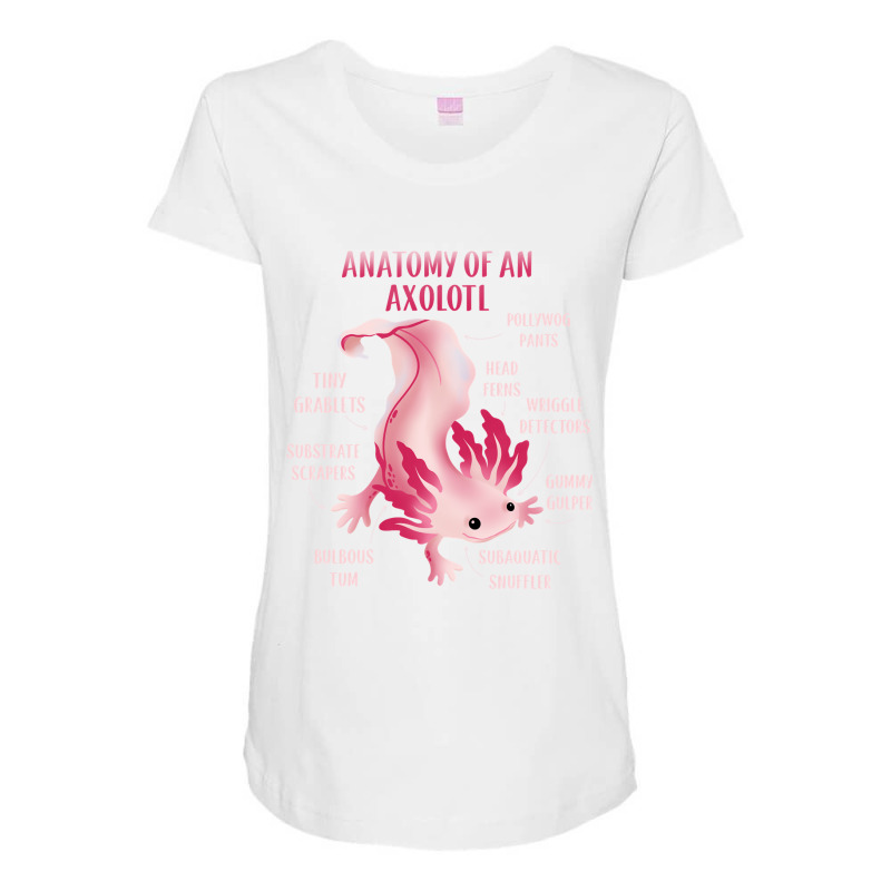 Cute Anatomy Of An Axolotl Maternity Scoop Neck T-shirt by JessyTee01 | Artistshot