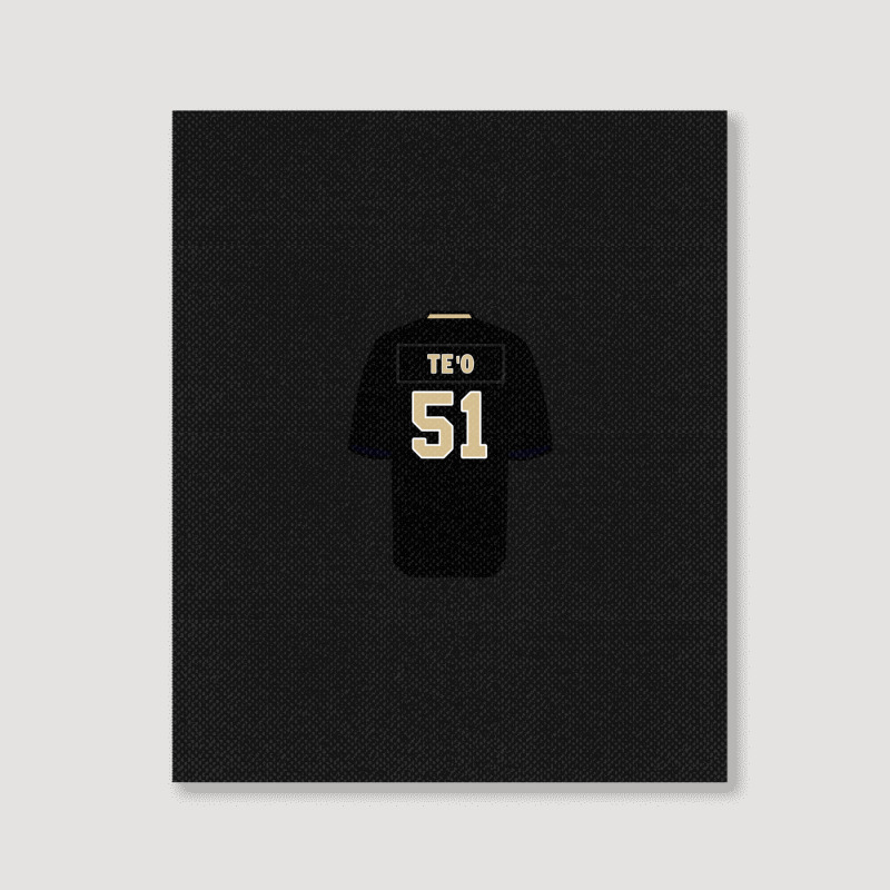 Manti Te'o Jersey 1 Portrait Canvas Print | Artistshot