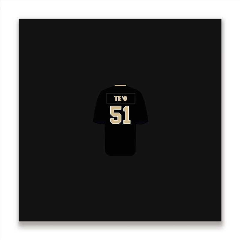 Manti Te'o Jersey 1 Metal Print Square | Artistshot