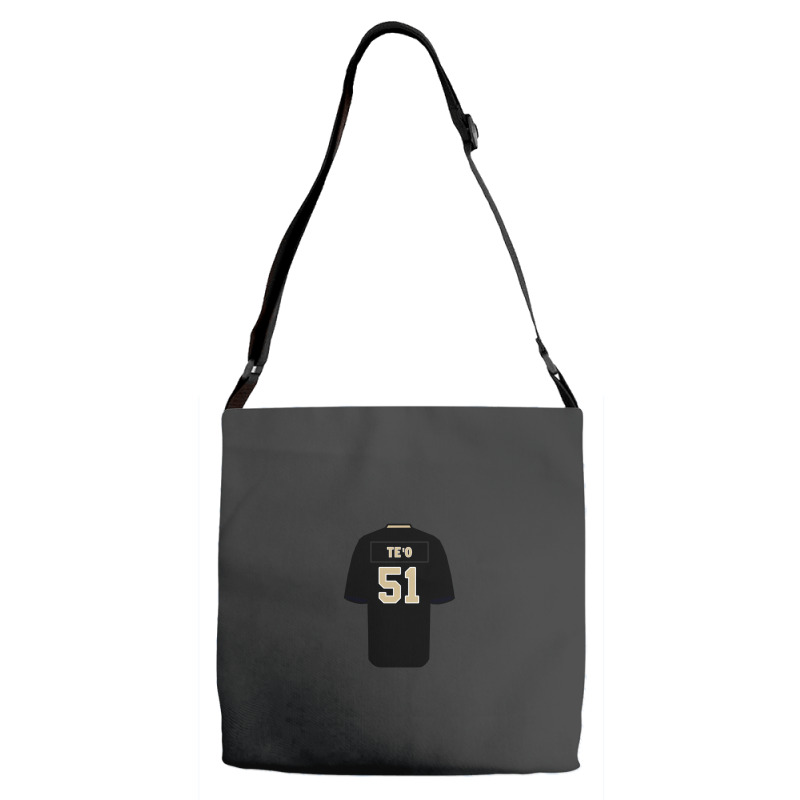 Manti Te'o Jersey 1 Adjustable Strap Totes | Artistshot