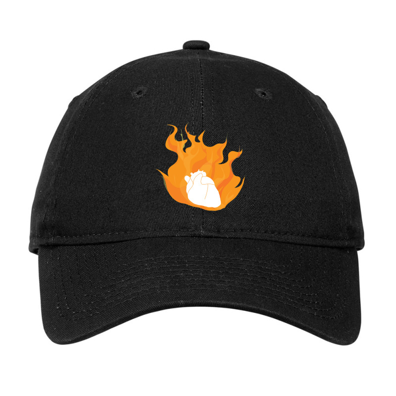 Heart On Fire Adjustable Cap by JOHNCOLLIER | Artistshot