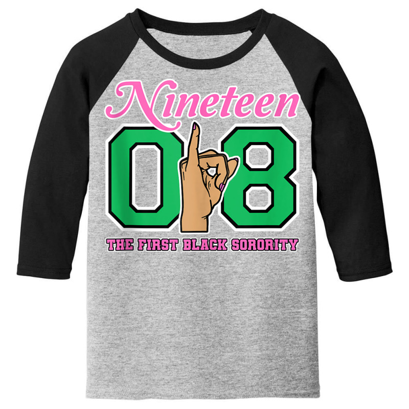 J15 Nineteen 08 Founder's Day Aka Women Hand Sign Tank Top Youth 3/4 Sleeve | Artistshot