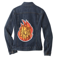 Calcifer Quote Ladies Denim Jacket | Artistshot