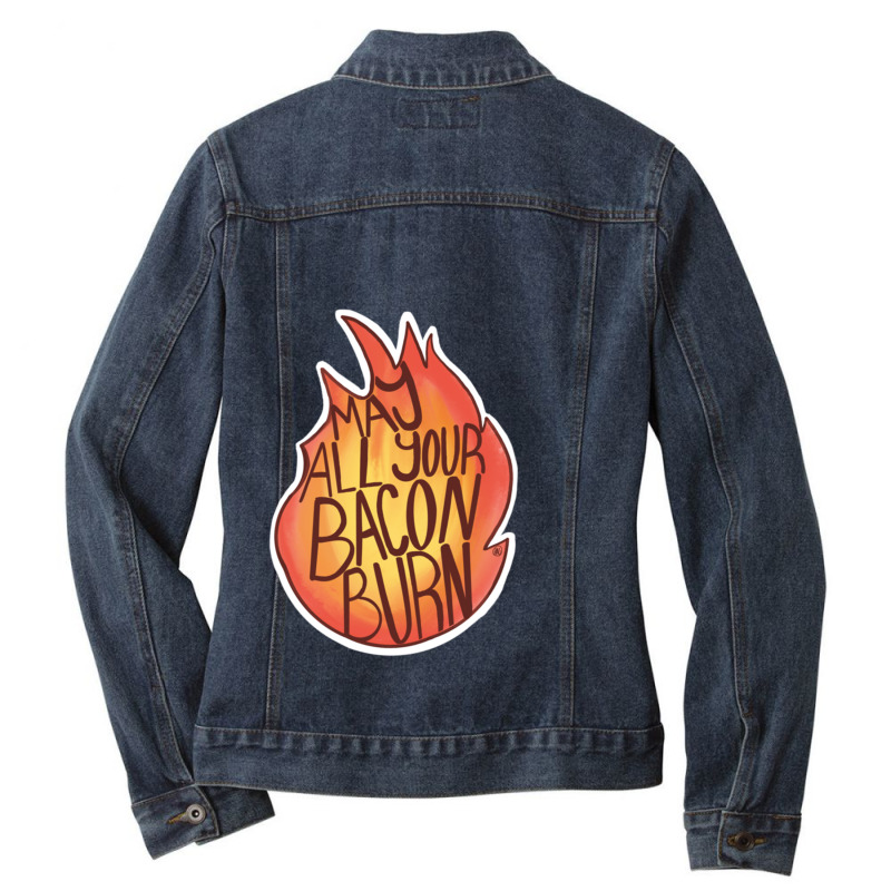 Calcifer Quote Ladies Denim Jacket by JOHNCOLLIER | Artistshot