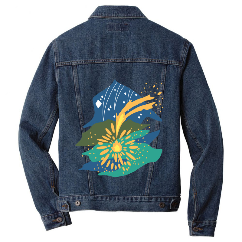 Comet Calcifer Men Denim Jacket by JOHNCOLLIER | Artistshot