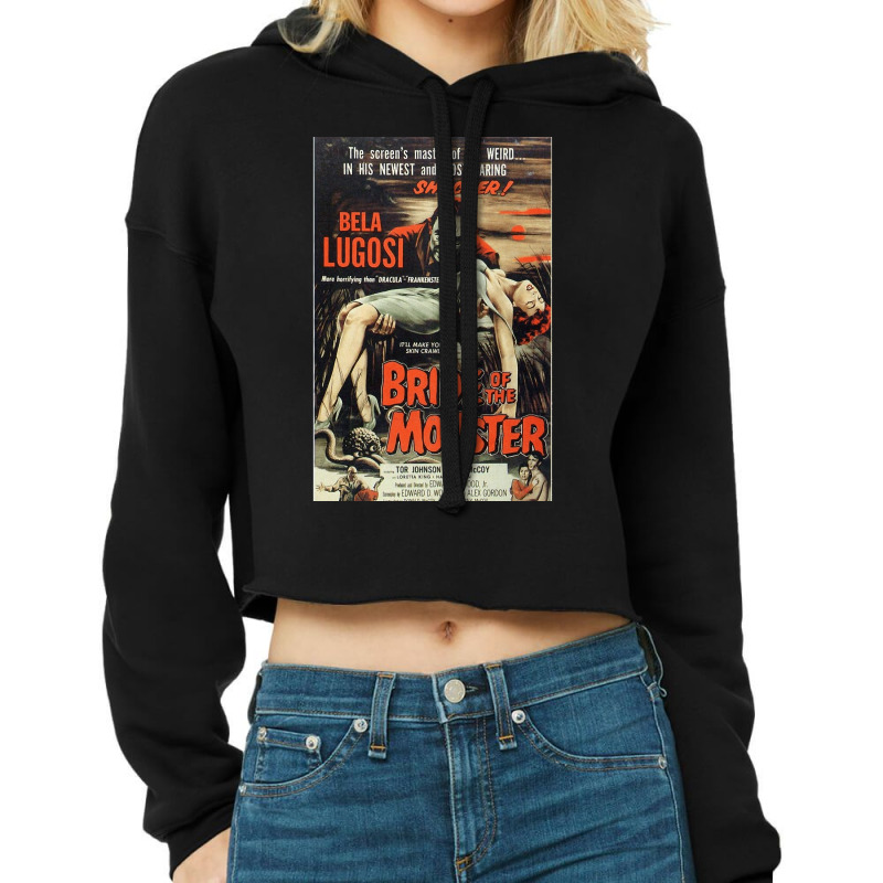 Bride Of The Monsters Cropped Hoodie | Artistshot