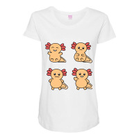 Golden Albino Axolotl  Yellow Axolotl Maternity Scoop Neck T-shirt | Artistshot