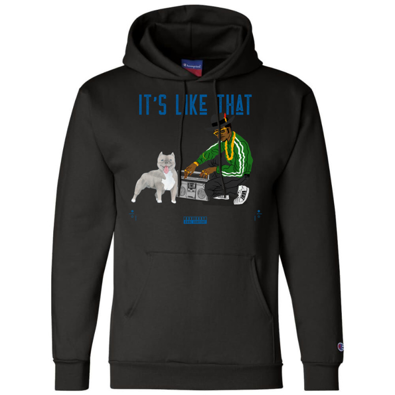 Rapper With Puppy Pitbull Rappers With Puppies Champion Hoodie | Artistshot