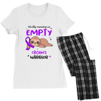 Crohns Awareness   Mostly Running On Empty Crohn's Warrior Women's Pajamas Set | Artistshot