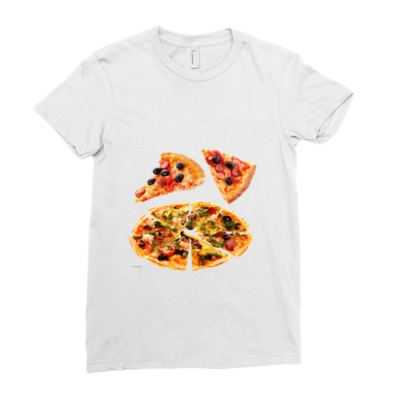 Pizza Ladies Fitted T-Shirt by Rahmadi1984 | Artistshot