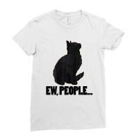 Ew People ... Black Cat Funny Pet Lover Men Dark Cat Ladies Fitted T-shirt | Artistshot