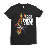 Rock Paper Crispr Dna Biologist Genetic Engineering Science Ladies Fitted T-shirt | Artistshot