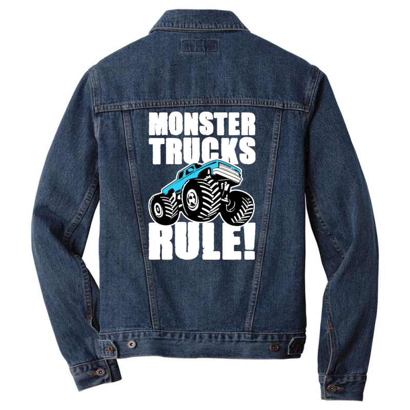 Funny Monster Truck Men Denim Jacket | Artistshot