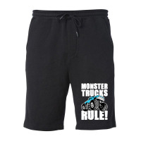 Funny Monster Truck Fleece Short | Artistshot