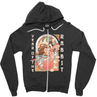 Chinese New Year Of The Rabbit 2023 Happy Lunar New Year Zipper Hoodie | Artistshot