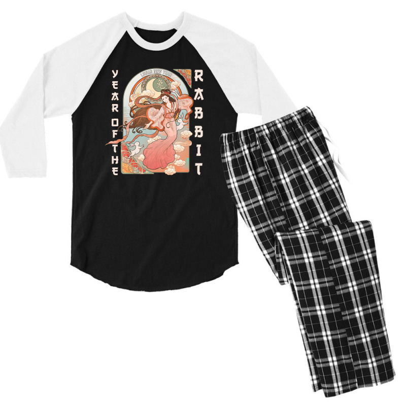 Chinese New Year Of The Rabbit 2023 Happy Lunar New Year Men's 3/4 Sleeve Pajama Set | Artistshot