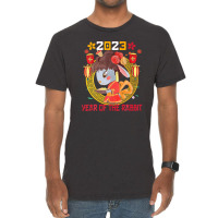 Happy Lunar New Year 2023 Cute Chinese Rabbit Decorations Vintage T-shirt | Artistshot