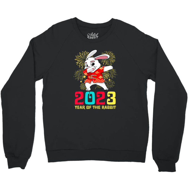 Dabbing Year Of The Rabbit Happy Chinese New Year 2023 Crewneck Sweatshirt | Artistshot