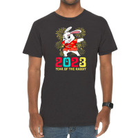 Dabbing Year Of The Rabbit Happy Chinese New Year 2023 Vintage T-shirt | Artistshot