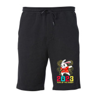 Dabbing Year Of The Rabbit Happy Chinese New Year 2023 Fleece Short | Artistshot