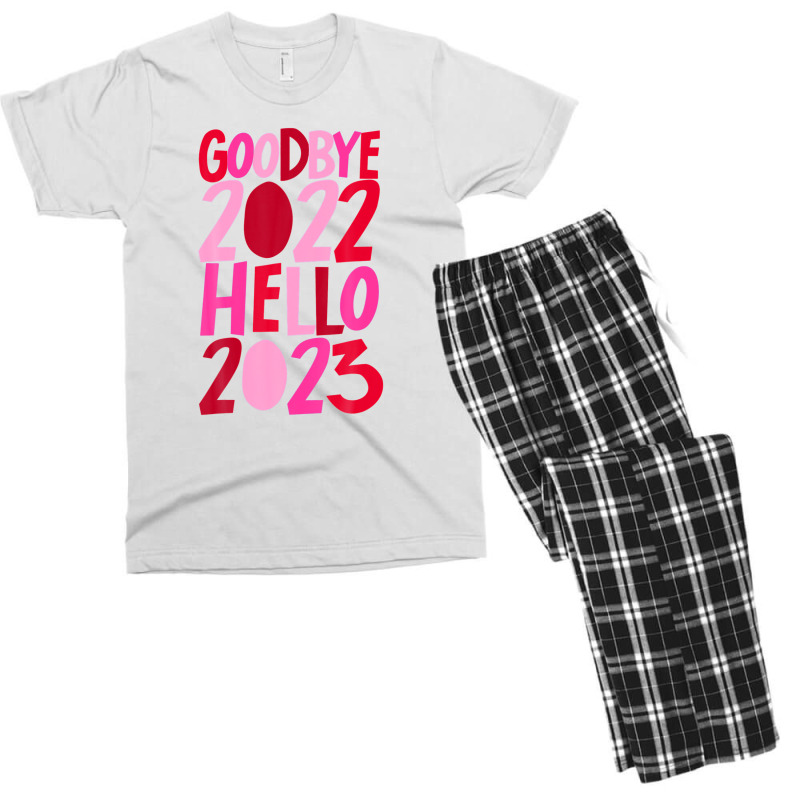 Goodbye 2022 Hello 2023 Happy New Year Pyjama Funny Men's T-shirt Pajama Set | Artistshot