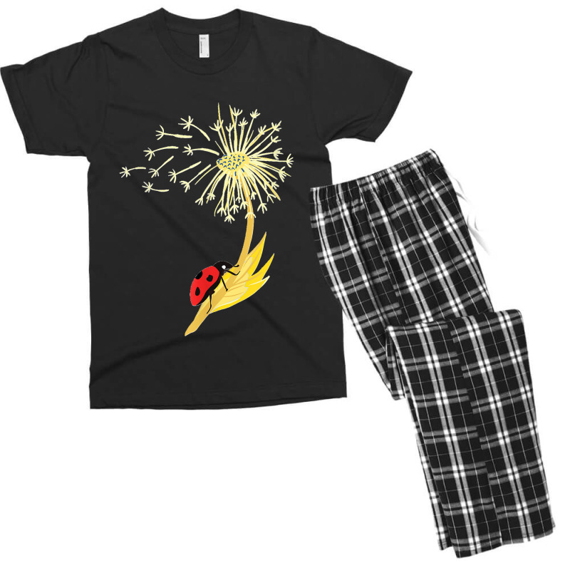 Dandelion Seeds Ladybug For Gardener Herbalist Men's T-shirt Pajama Set by JilmarM.Perez | Artistshot