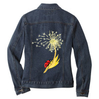 Dandelion Seeds Ladybug For Gardener Herbalist Ladies Denim Jacket | Artistshot