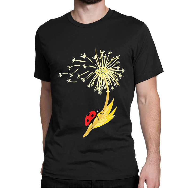 Dandelion Seeds Ladybug For Gardener Herbalist Classic T-shirt by JilmarM.Perez | Artistshot