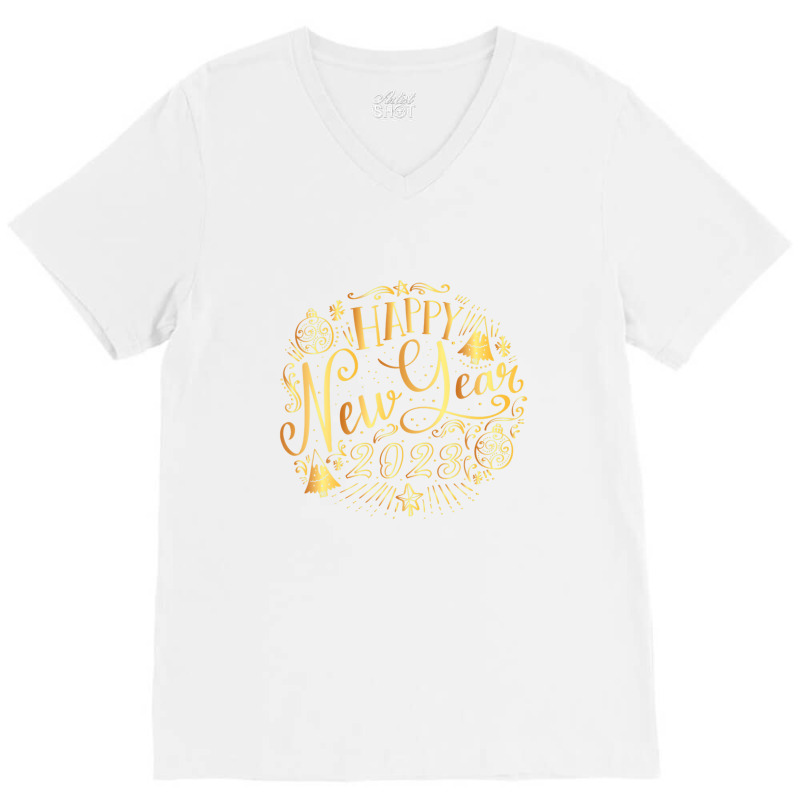 Happy New Year 2023 V-neck Tee | Artistshot