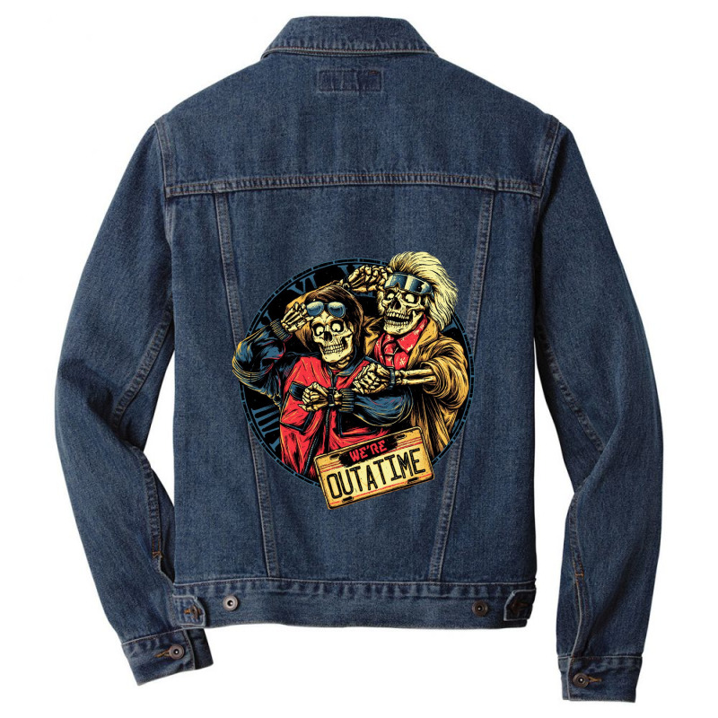 Time Is Up Men Denim Jacket by Woodrowsimonetti | Artistshot