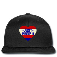 Curling Player   Just Sweep It Curling Sport Heart Printed Hat | Artistshot