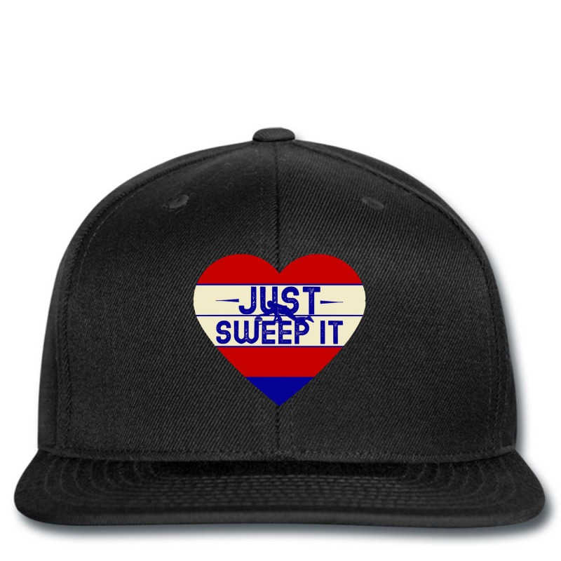 Curling Player   Just Sweep It Curling Sport Heart Printed hat by jimmymarquita | Artistshot