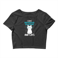 I Love Math And Cats - Funny Differential Equations Crop Top | Artistshot