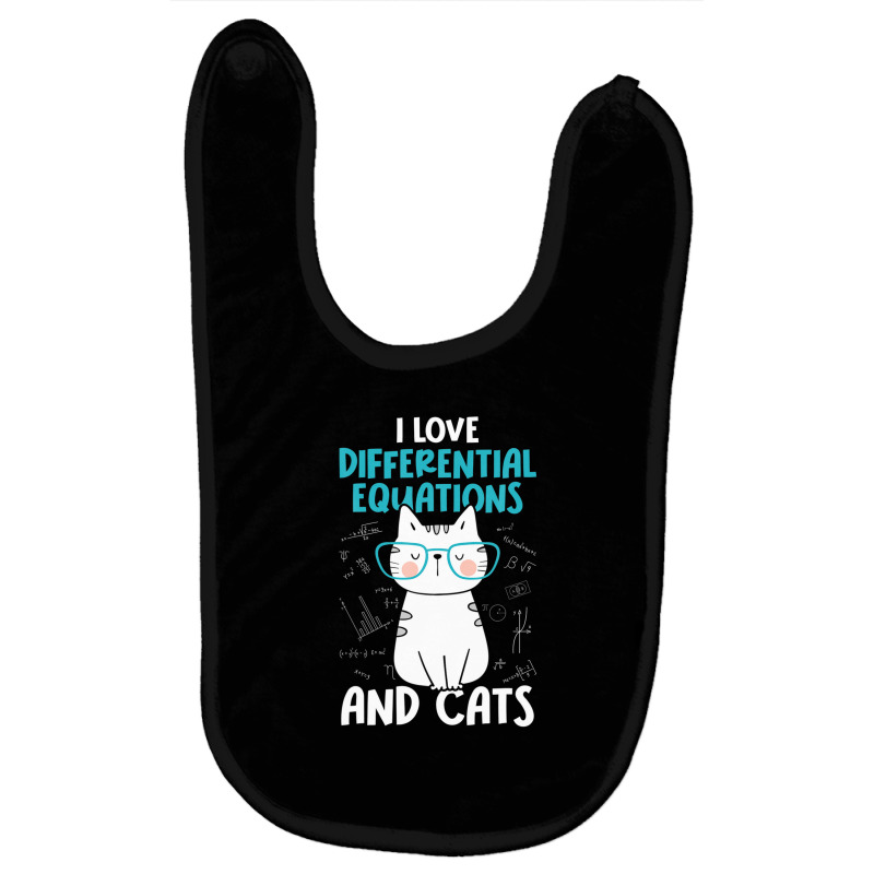 I Love Math And Cats - Funny Differential Equations Baby Bibs by katharinemcmichael90 | Artistshot