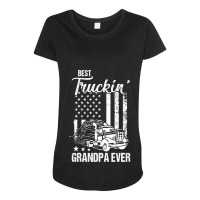 Father Grandpa Best Truckin Grandpa Ever S Day195 Family Dad Maternity Scoop Neck T-shirt | Artistshot