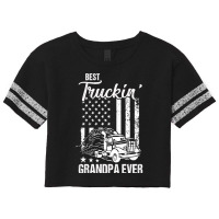 Father Grandpa Best Truckin Grandpa Ever S Day195 Family Dad Scorecard Crop Tee | Artistshot